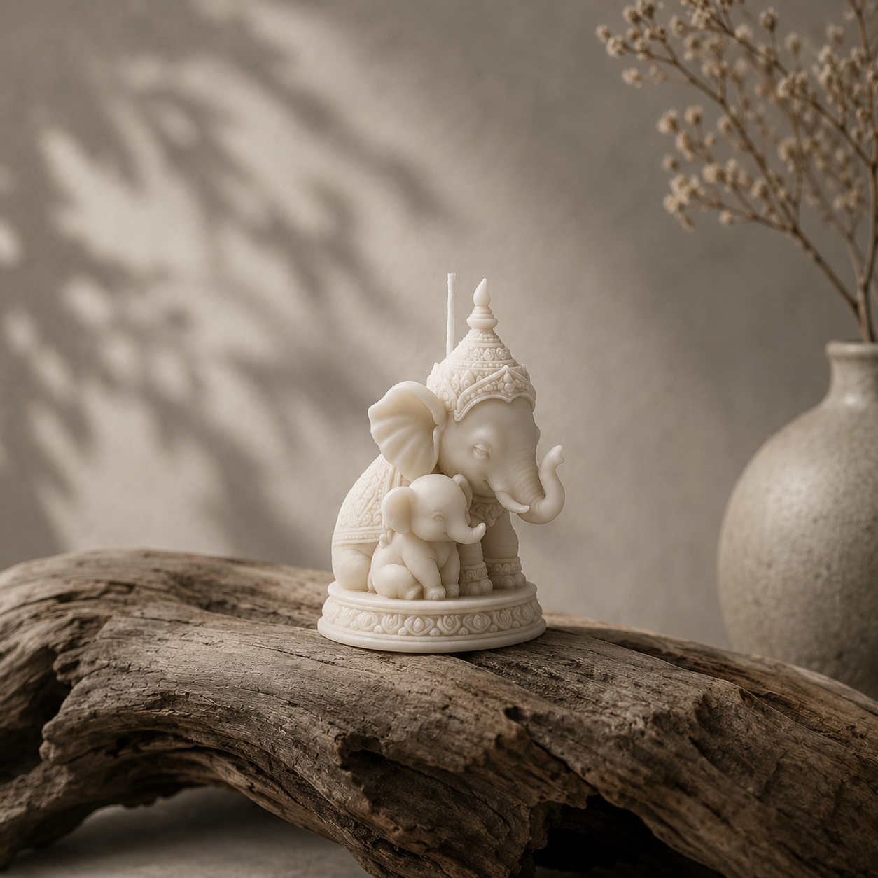 Candle Making For Kids - Thai Mother and Child Elephant Candle