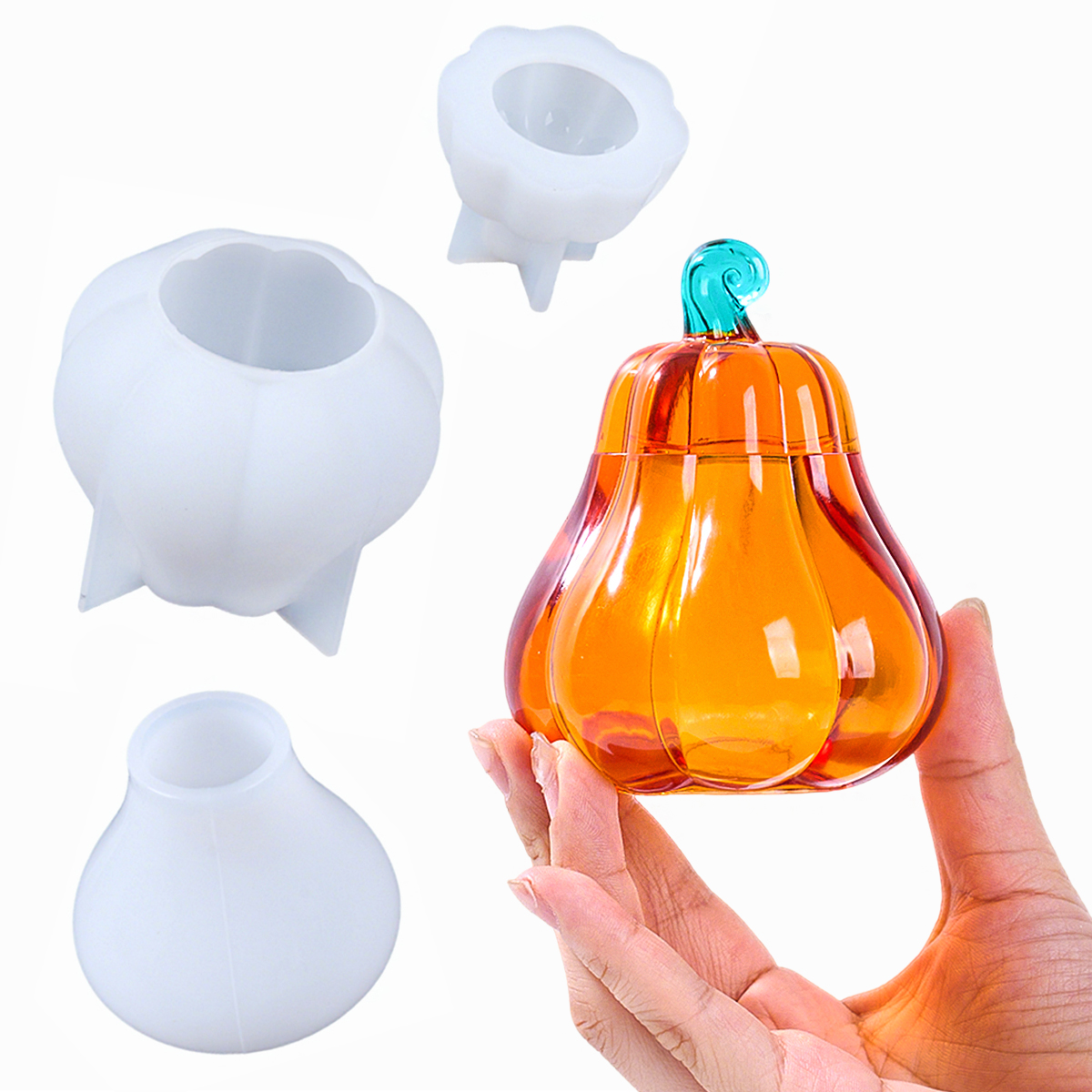 Candle Making Jars - DIY Pumpkin Storage Box Silicone Mold