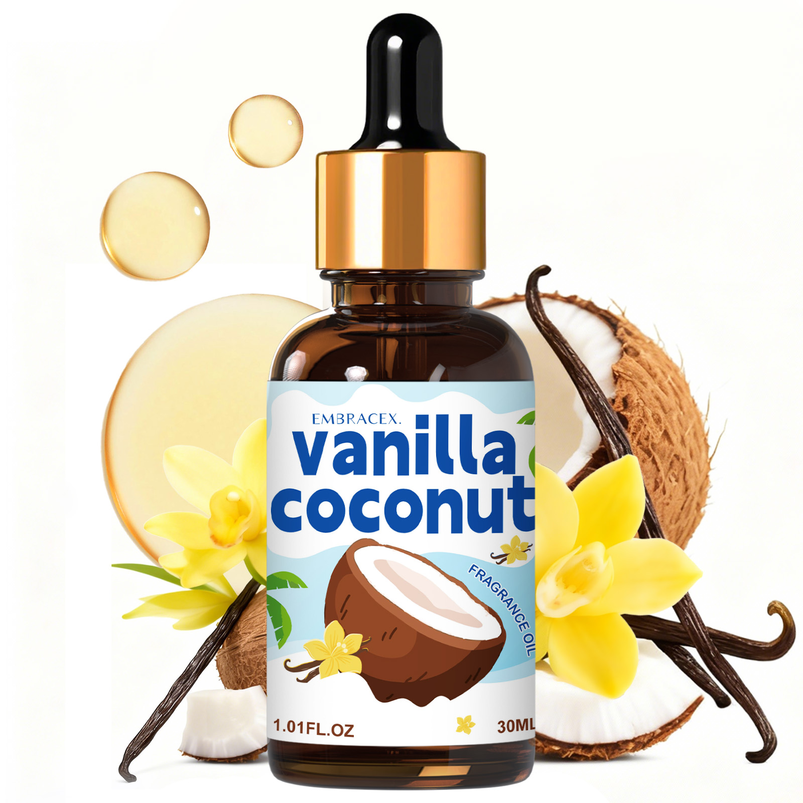 Candle Making Essential Oil - 30ml Vanilla Coconut Essential Oil Massage
