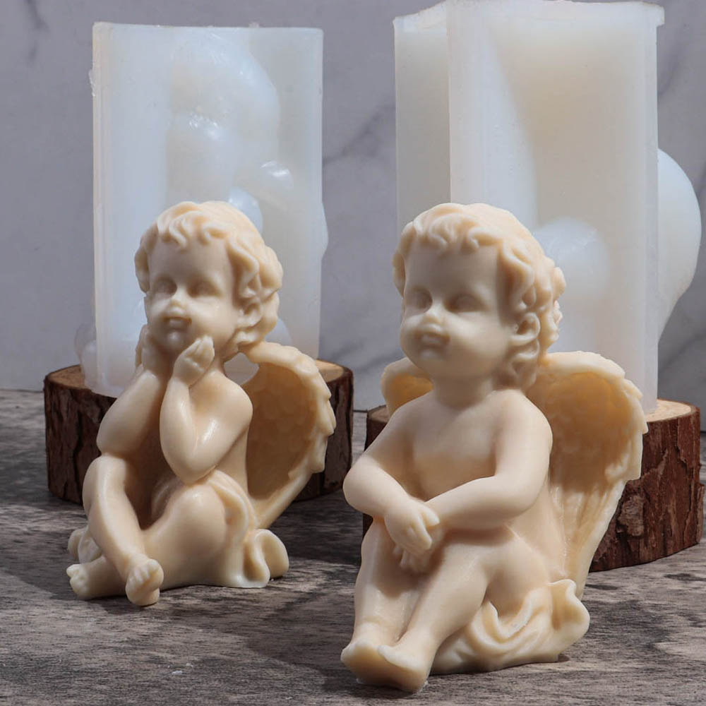 Candle Making For Kids - 3D Angel Children Silicone Mold Lovely