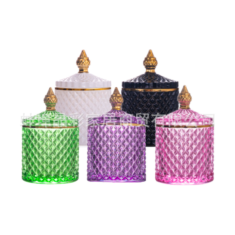Stained Glass Storage Jar with – обзор и цена Candle Making Glass Jars