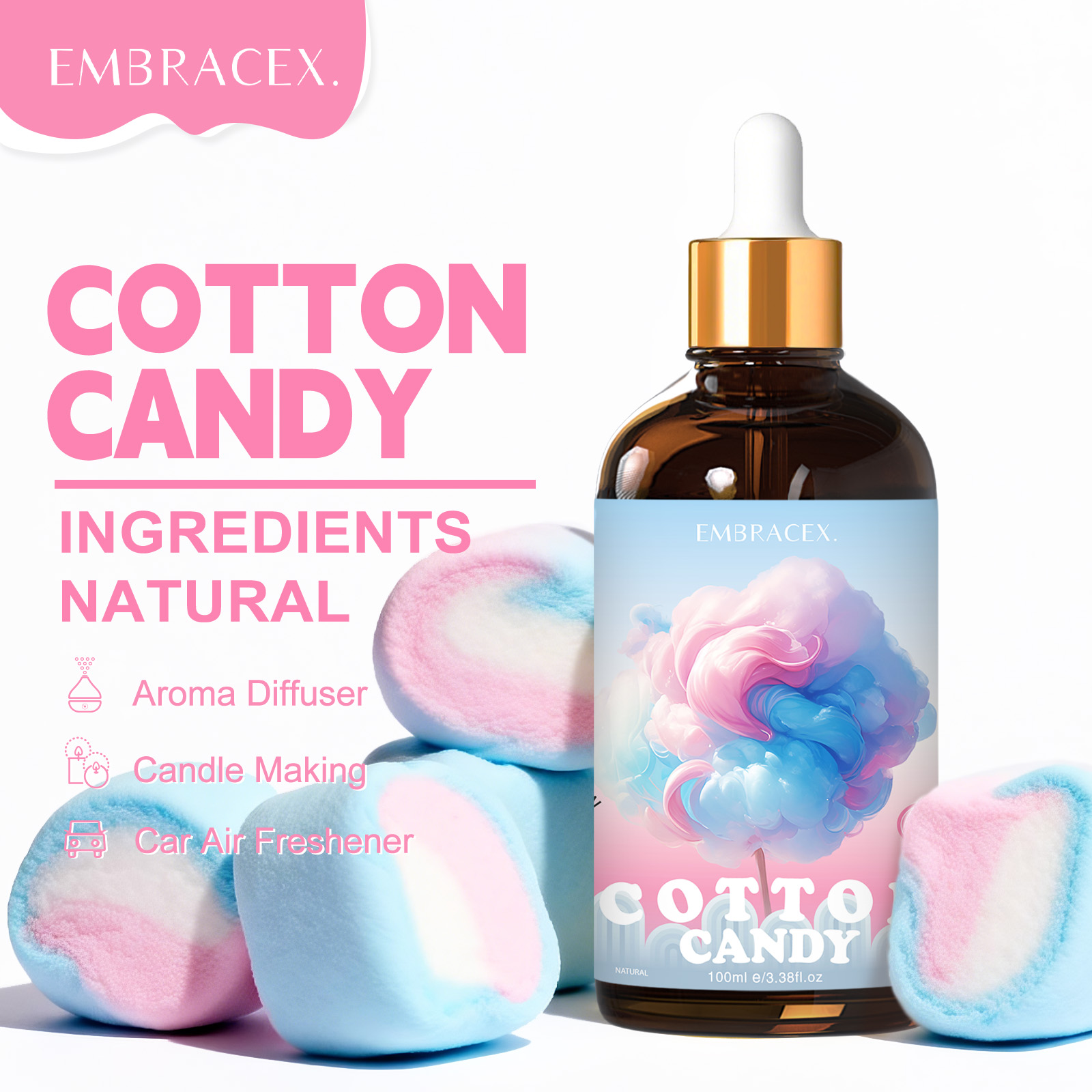 100ml Cotton Candy Essential O – обзор и цена Candle Making Essential Oil