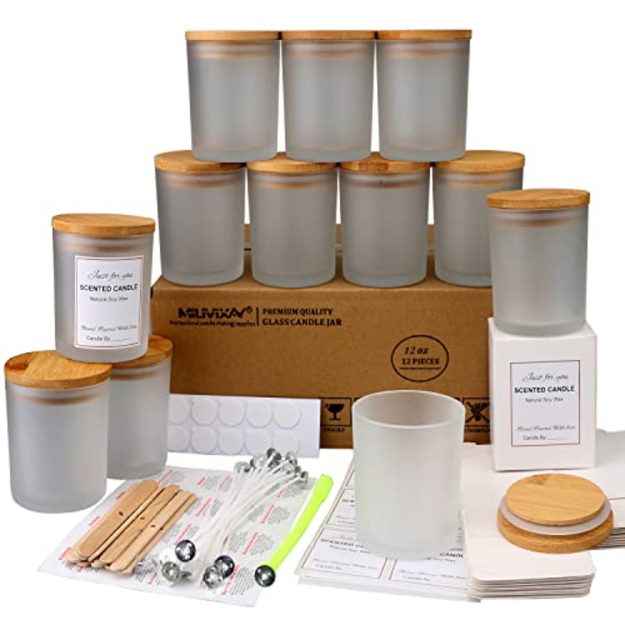 12 Pack 12 OZ Glass Candle Jar – обзор и цена Candle Making Glass Jars