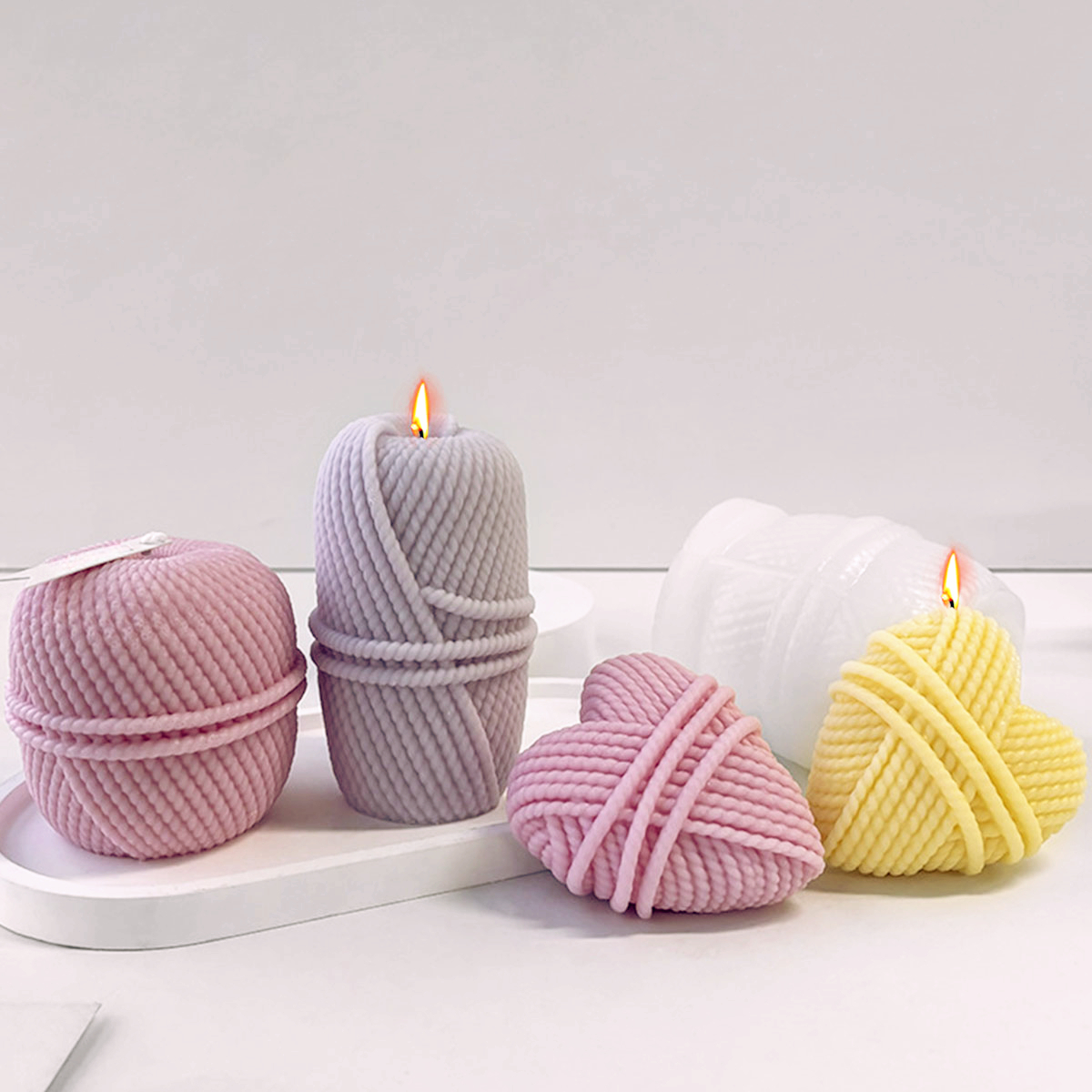 Creative Woolen Yarn Heart Can – обзор и цена Candle Making Yarn