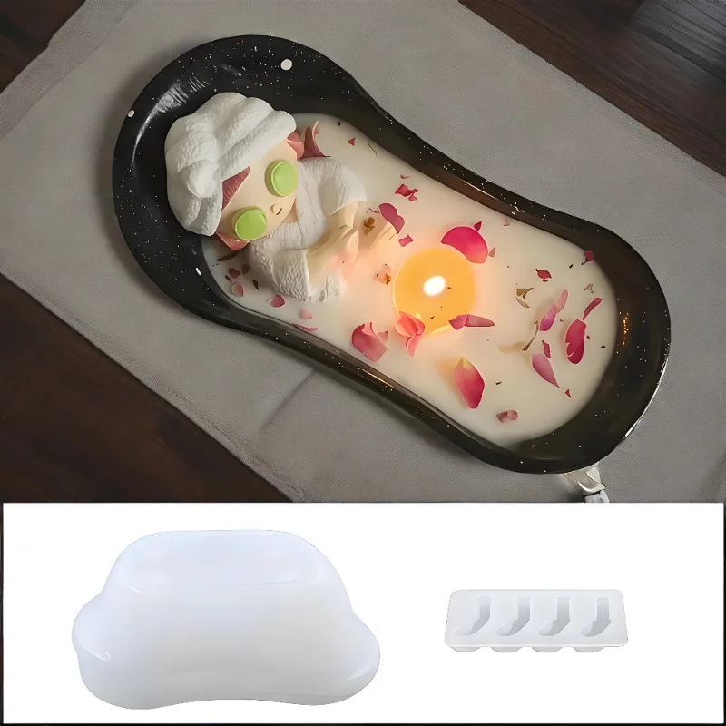 1pcs Bathtub Silicone Mold, Ba – обзор и цена Candle Making Jars