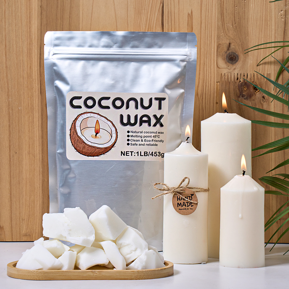1Lb/453g Natural Coconut Wax D – обзор и цена Candle Making Jars