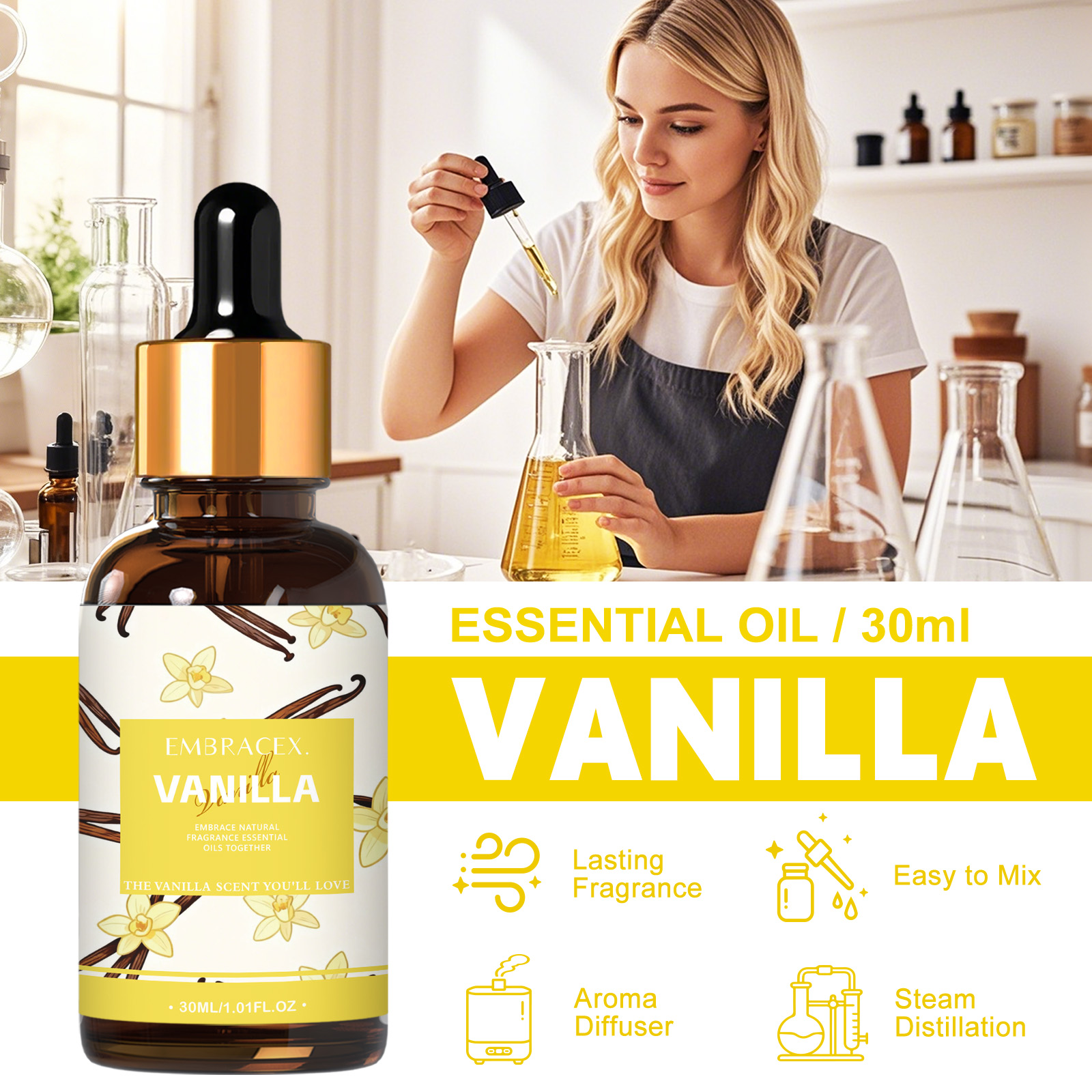 30ml Vanilla Essential Oil Per – обзор и цена Candle Making Essential Oil