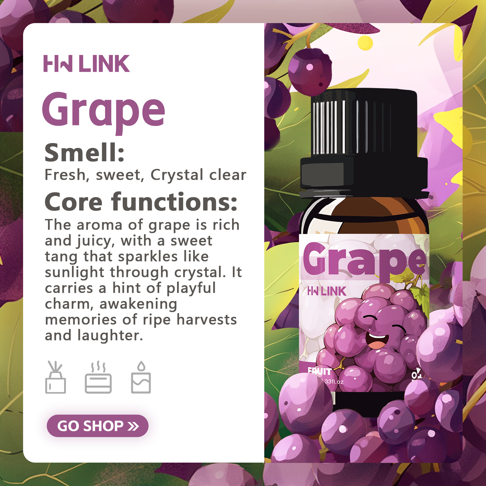 Grape Essential Oil 10ml Perfu – обзор и цена Candle Making Essential Oil
