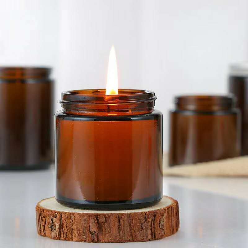 6pc 100/250ml Amber Glass Cand – обзор и цена Candle Making Glass Jars