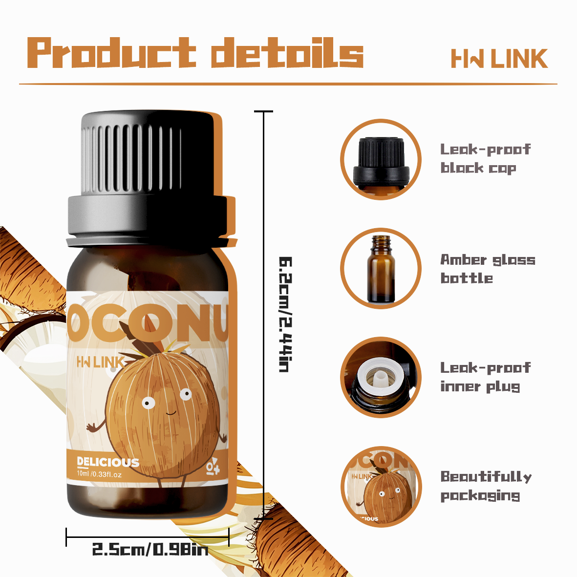 10ml Coconut Essential Oils No – обзор и цена Candle Making Essential Oil