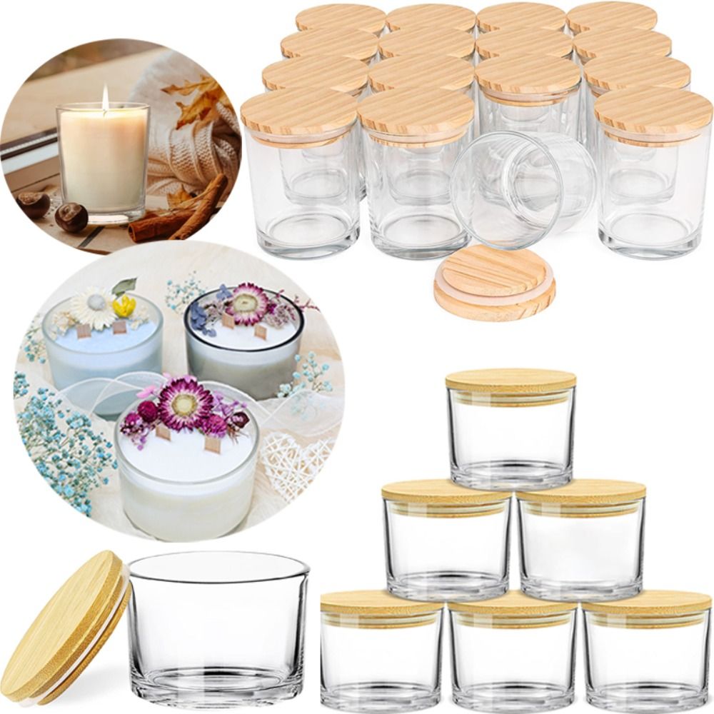 Clear Glass Candle Jars Small  – обзор и цена Candle Making Glass Jars