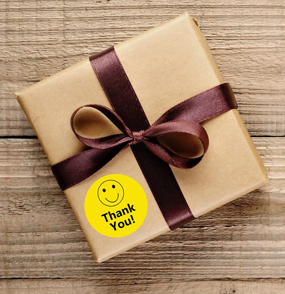 Smile Thank You Stickers,Yello – обзор и цена Label Sticker Round