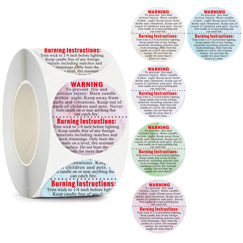 500Pcs Warning Labels Candle J – обзор и цена Candle Warning Label