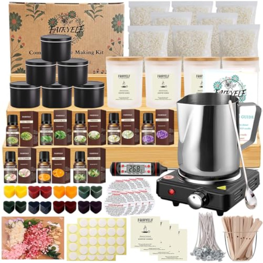 Premium Candle Making Kit with – обзор и цена Candle Making Glass Jars