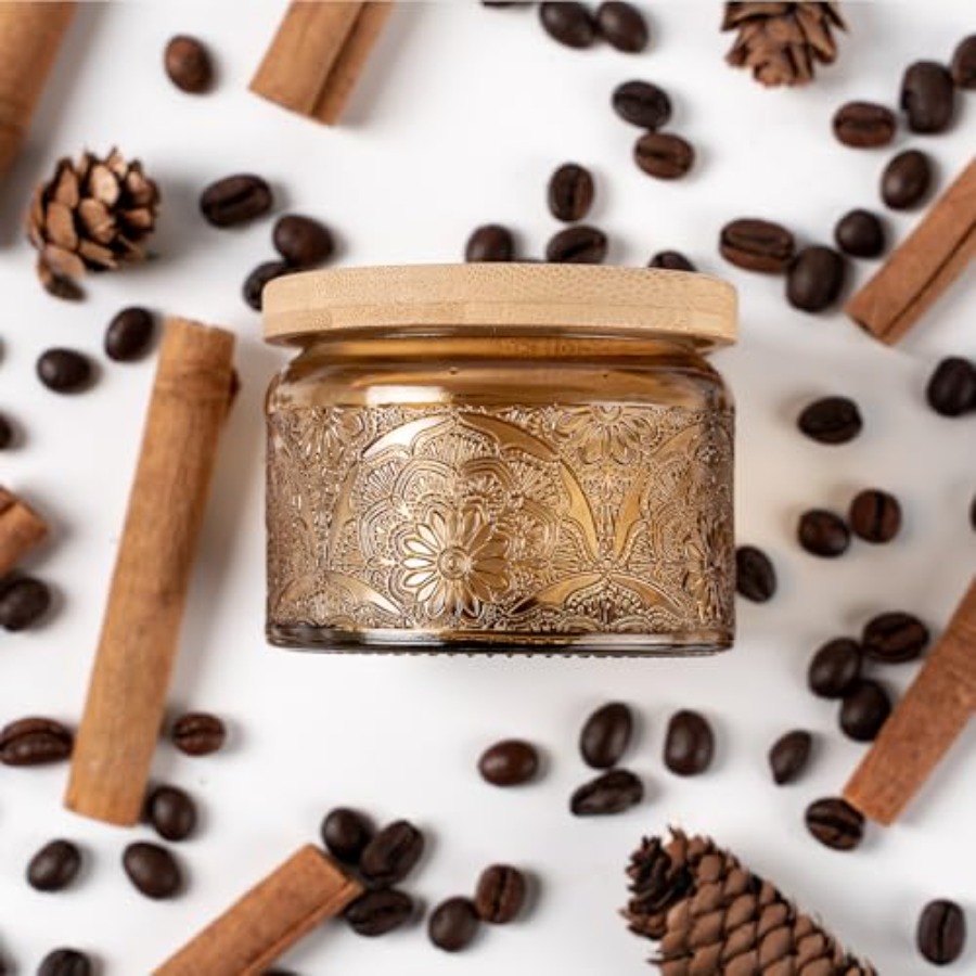 18-Pack 4oz Embossed Glass Can – обзор и цена Candle Making Glass Jars
