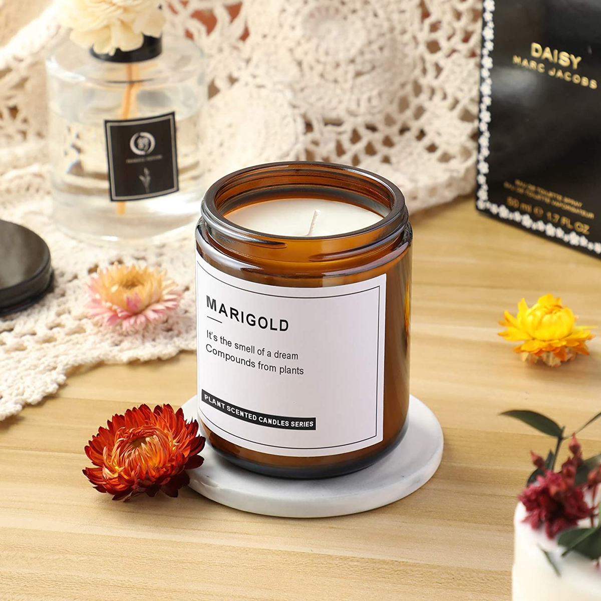 Empty Candle Jars, 8oz Amber G – обзор и цена Candle Making Glass Jars