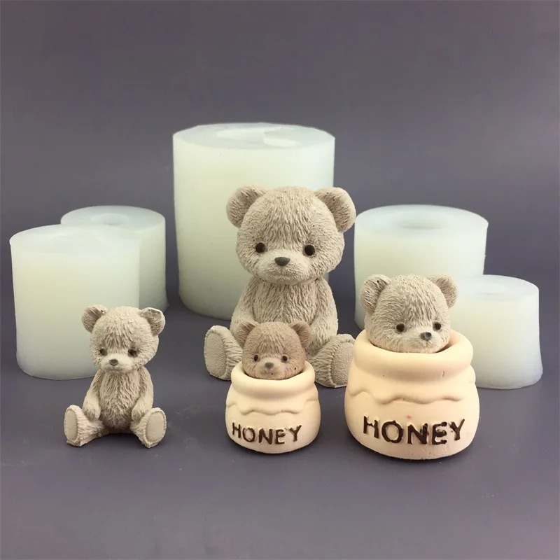 Cute Bear Honey Jar Silicone C – обзор и цена Candle Making Jars