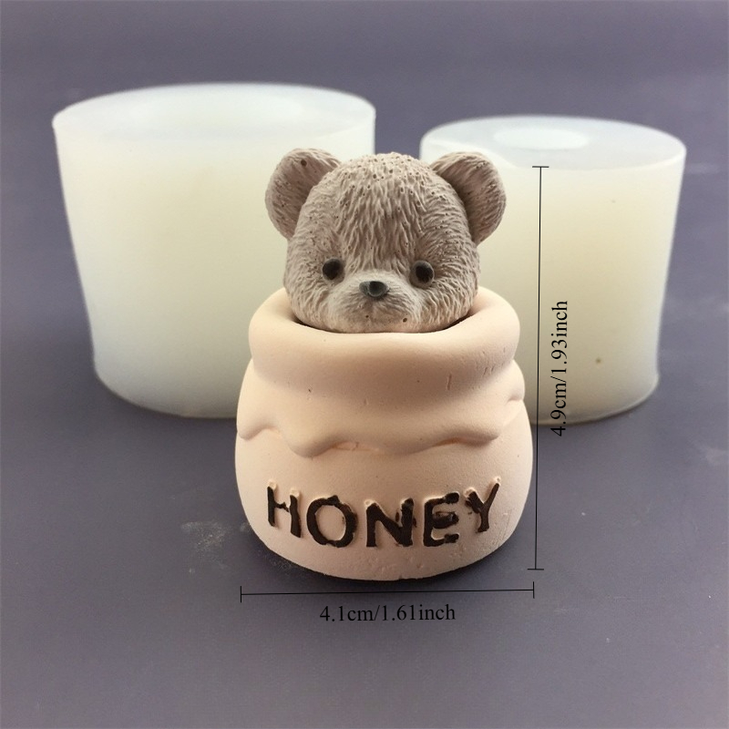 Cute Bear Honey Jar Silicone C – обзор и цена Candle Making Jars