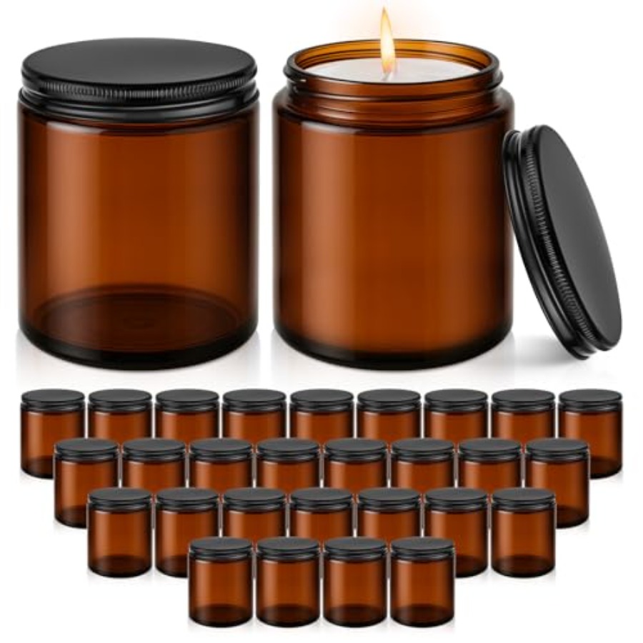 8oz Glass Jars with Lids, 30 P – обзор и цена Candle Making Glass Jars