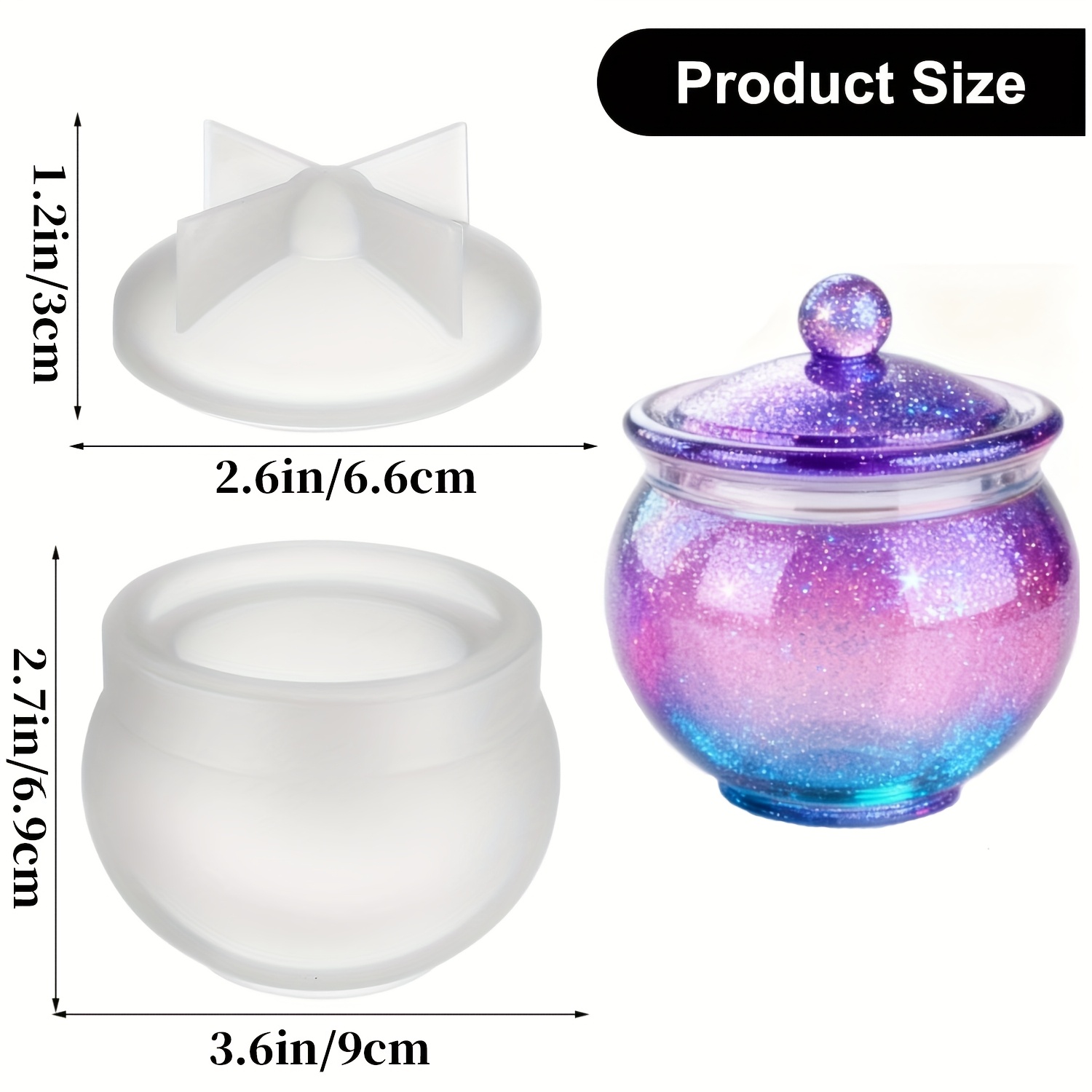 1 set of round resin can molds – обзор и цена Candle Making Jars