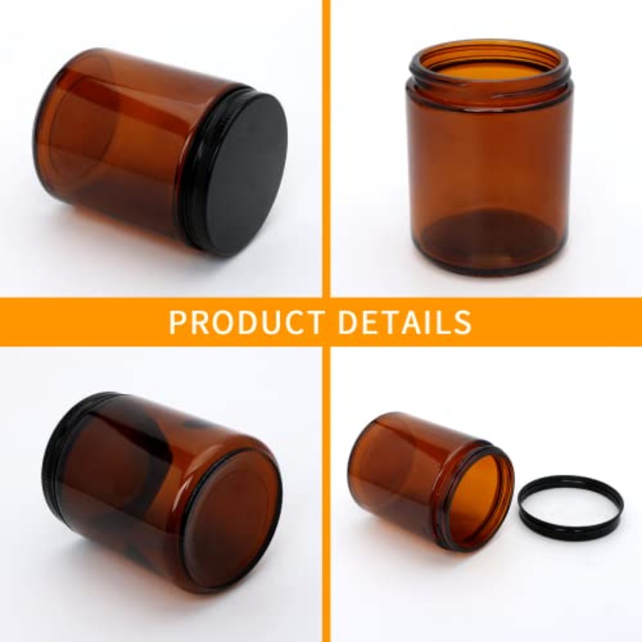 8oz Amber Candle Jars Set of 3 – обзор и цена Candle Making Glass Jars