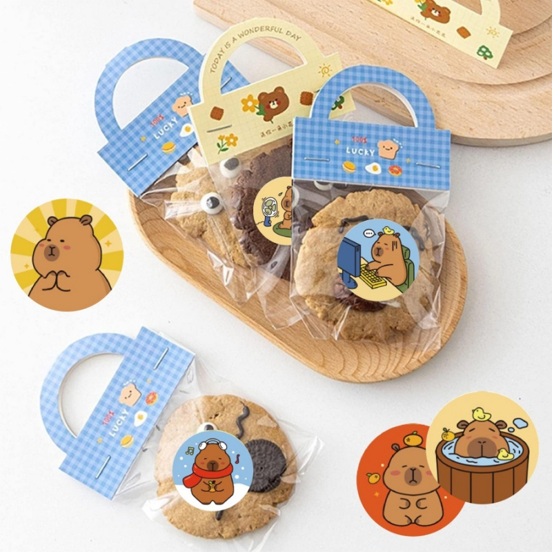 500pcs/pack Capybara Stickers  – обзор и цена Label Sticker Round